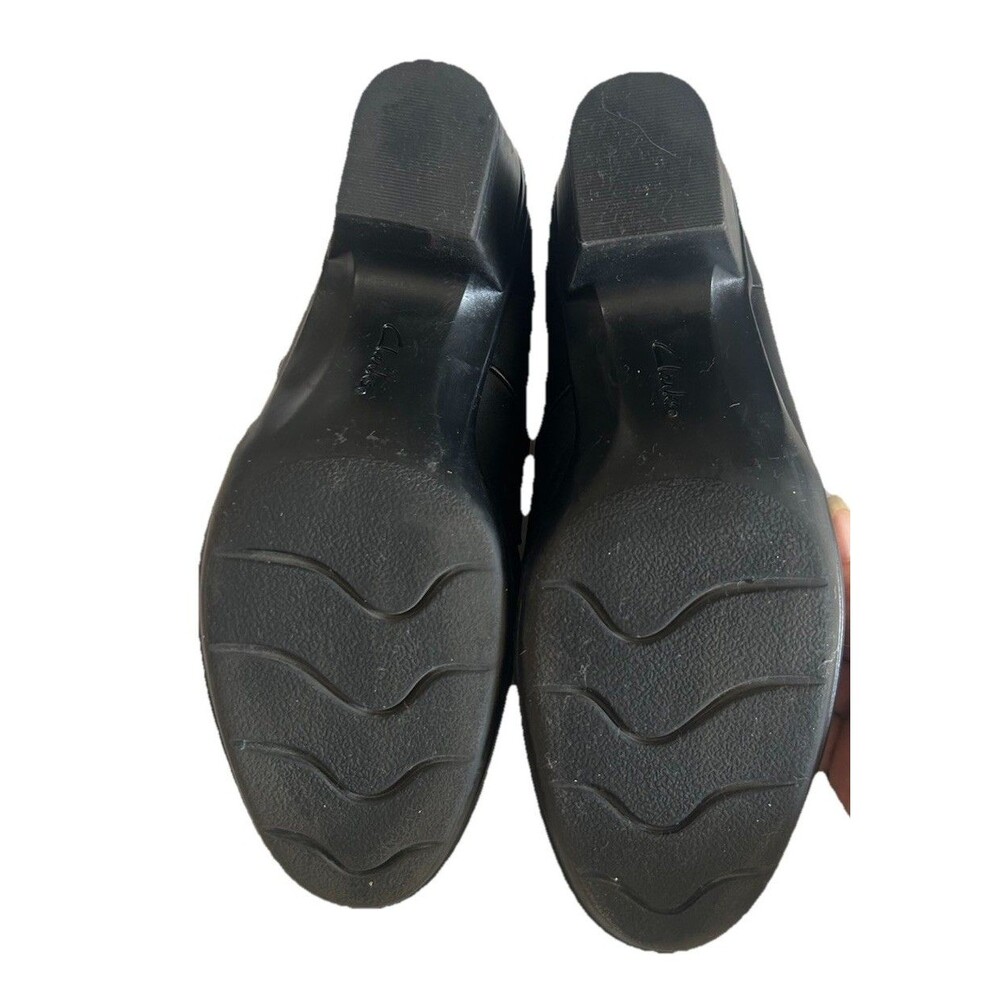 Clarks Women's 8M Emslie Lulin Black Mary Jane Pumps Block Heels Comfort - Picture 9 of 12